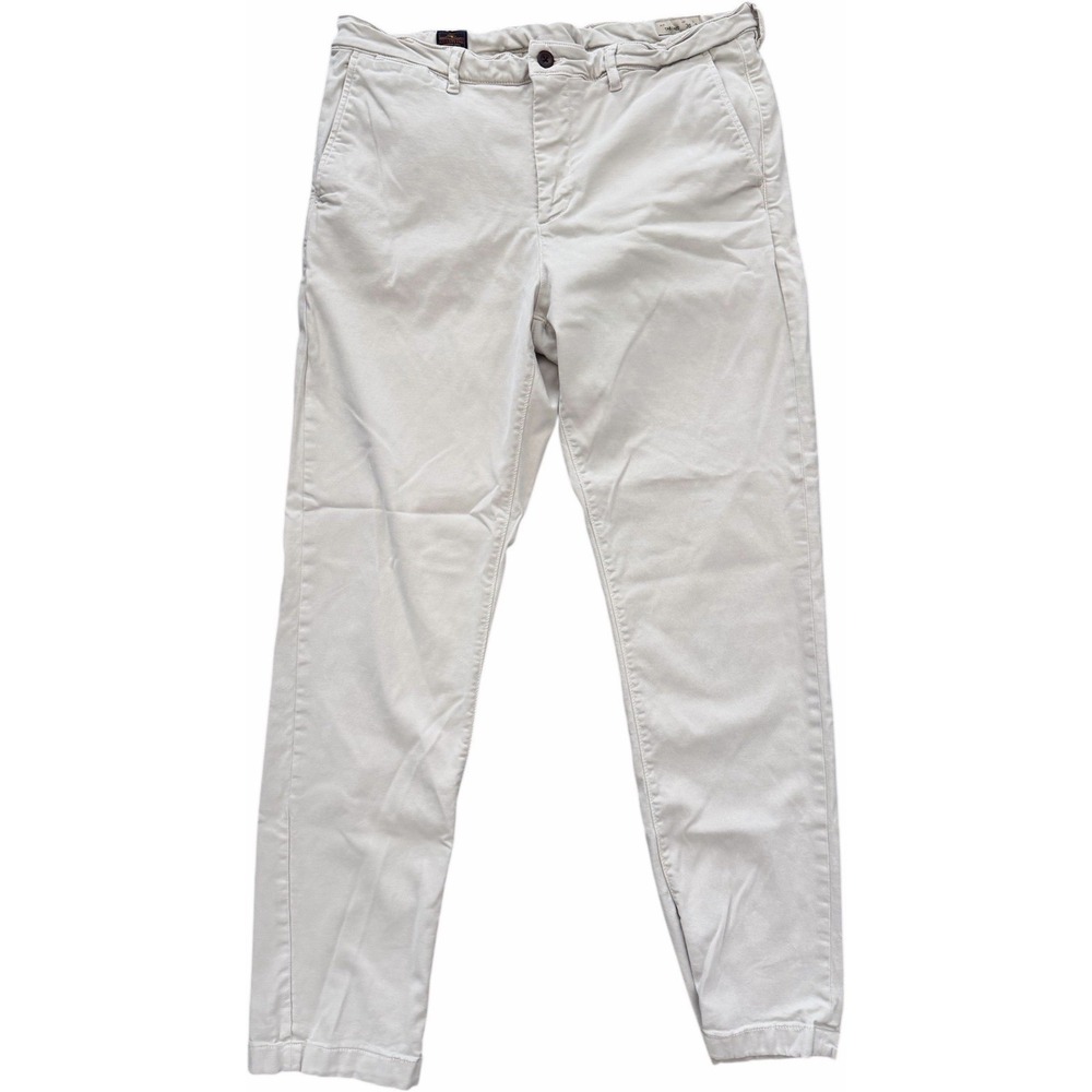 Coastline Mens Tailored Fit Khaki Chino Pants W36 L34 - Picture 1 of 14
